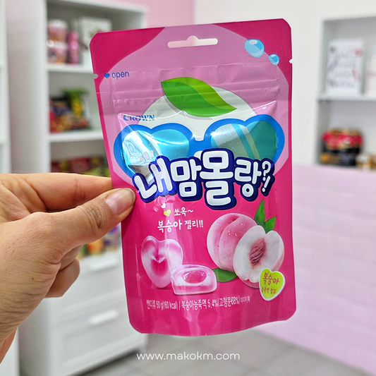 Crown Gomitas de durazno rellenas 44g