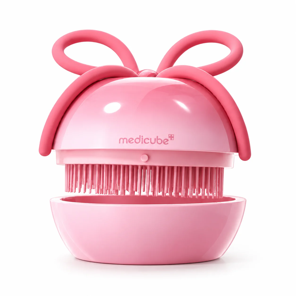 Medicube x FOREVER:CHERRY Ribbon Cherry Glass Hair Brush