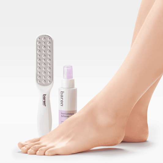 baren Callus Remover Kit for Feet: Foot File & Peeling Foot Spray 100ml