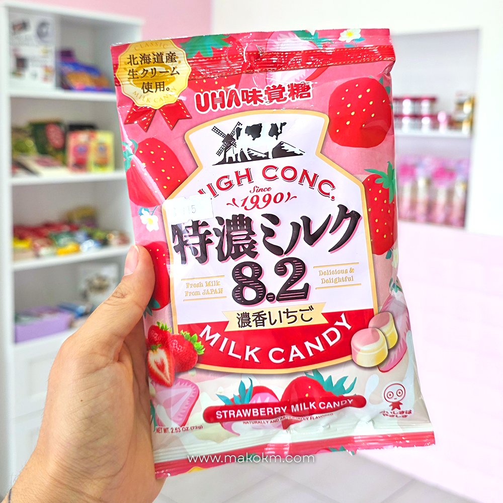 Uha Mikakuto Milk Candy #Sabor Fresa 72g