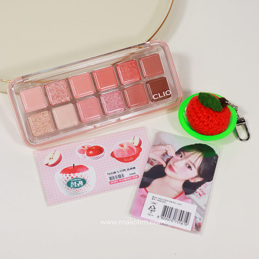 CLIO Pro Eye Palette #09 Peach Set(+keyring/sticker) + 2 Photocard