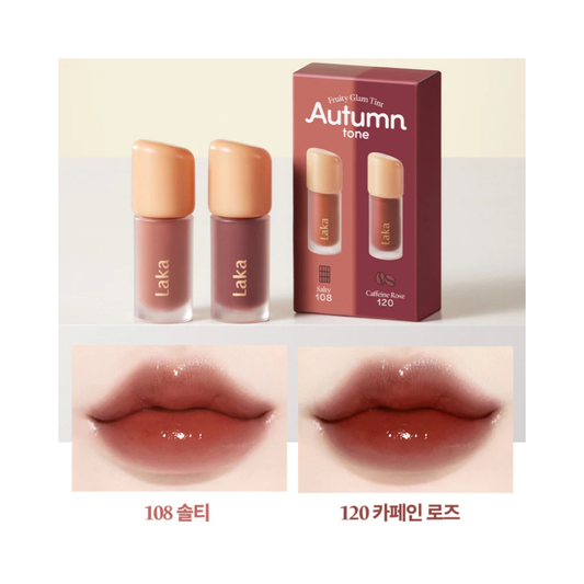 Laka Fruity Glam Tint Mini Duo Special Set #Autumn Tone Edition